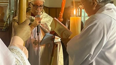 أجراس الكاتدرائية الأسقفية تعلن بدء قداس عيد القيامة| صور