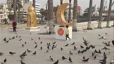 حمام السلام يُزين ميدان الشهداء خلال احتفالات المواطنين بشم النسيم في بورسعيد | بث مباشر