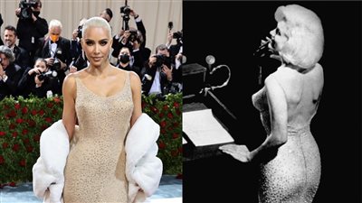 كيم كارداشيان ترتدي فستانًا لـ مارلين مونرو عمره 60 عامًا