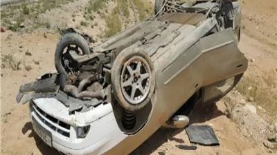 إصابة 4 أشخاص بينهم طفلة إثر انقلاب ملاكي بصحراوي بني سويف| أسماء 