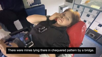 رغم إصابتها.. فتاة اوكرانية 15 عاما تقود سيارة في حقل ألغام لإنقاذ الجرحى