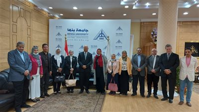 رئيس جامعة بنها يستقبل فريق زيارة تجديد الاعتماد الأكاديمي لكلية الطب البشري