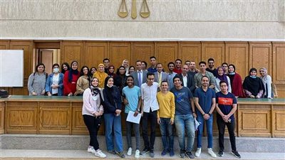 حقوق حلوان تنظم اللقاء التعريفي لطلاب الفرقتين الثالثة والرابعة الراغبين في التسجيل بمسابقة المحكمة الصورية الإفريقية