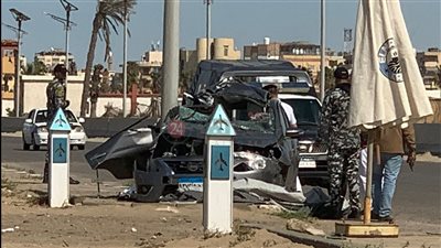 مصرع فتاة وإصابة 4 أشخاص في انقلاب ملاكي ببورسعيد | صور