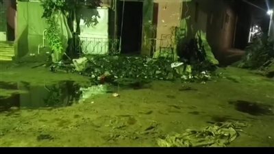 حريق هائل يلتهم محتويات محل بقالة في المنوفية