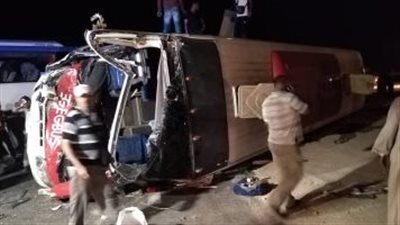 انتداب مهندس فني لبيان سبب التصادم.. خروج 6 حالات من مصابي حادث أتوبيسي سوهاج