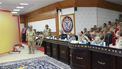 وزير الدفاع يشهد المرحلة الرئيسية لمشروع مراكز القيادة التعبوي صمود - 1 لقوات شرق القناة لمكافحة الإرهاب