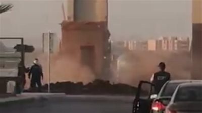 الحماية المدنية تسيطر على انفجار ماسورة الخط الرئيسي للغاز في أكتوبر | فيديو