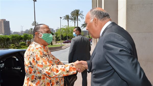 شكري يستقبل نظيرته