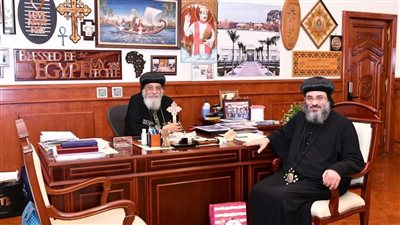 البابا تواضروس الثاني يستقبل أسقف إيبارشية أبو قرقاص