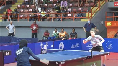 هنا جودة تفوز على دينا مشرف وتلعب نهائي بطولة إفريقيا لتنس الطاولة