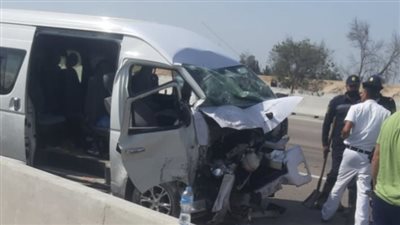 بينهم 5 غير مصريين.. إصابة 25 شخصا في حادث تصادم بالطريق الصحراوي بالبحيرة | أسماء