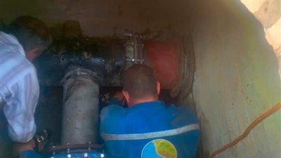 بدء أعمال الصيانة لخطوط مياه الشرب بمنطقة كيمان فارس بالفيوم