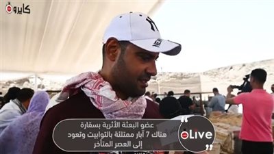 عضو البعثة الأثرية بسقارة: 7 آبار ممتلئة بالتوابيت موجودة بمعبد الإله باستت