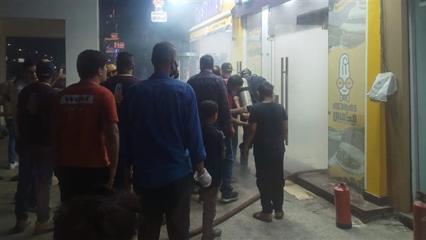 حريق هائل في مطعم