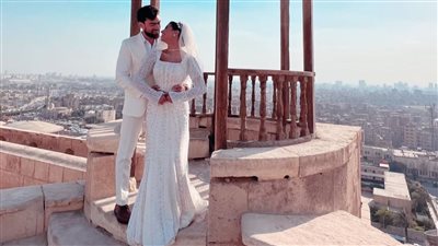 أول فيديو من زفاف الممثل محمد مكاوي والموديل نورهان عماد