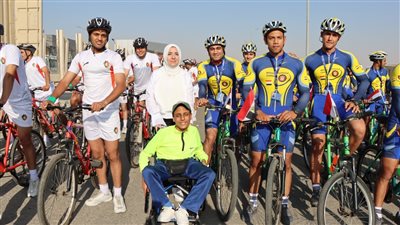 طلبة الكليات العسكرية يشاركون في ماراثون للدراجات بالعاصمة الإدارية الجديدة │ صور