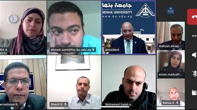 رئيس جامعة بنها ونائب الدراسات العليا والبحوث يعقدان لقاءً مع المبتعثين في الخارج