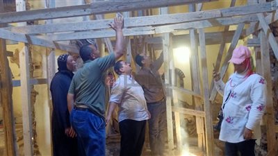 الآثار ترسل لجنة لمتابعة أعمال الترميم ودرء الخطورة بدير الشهداء بسوهاج | صور 