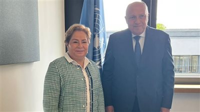 سامح شكري يلتقي السكرتيرة التنفيذية لاتفاقية الأمم المتحدة الإطارية لتغير المناخ