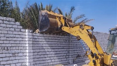 حملات مكبرة لإزالة التعديات بالبناء المخالف على الأراضي الزراعية وأملاك الدولة بالمنيا