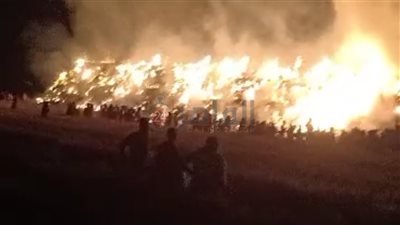 عقب سيجارة وراء حريق شونة بصل بمدينة قها دون خسائر بشرية