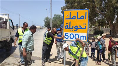 استمرار رفع كفاءة الطريق الدولي العريش القنطرة لتفادي الحوادث | صور