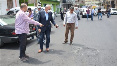 محافظ القليوبية يتفقد أعمال تطوير شارع فريد ندا ببنها