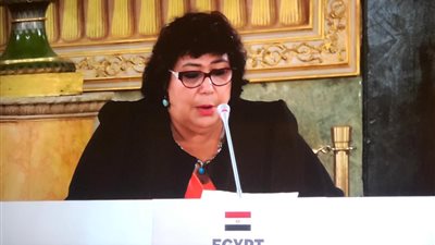 إيناس عبد الدايم تستعرض جهود مصر لدعم الإبداع ورعاية الموهوبين بمؤتمر نابولي لوزراء الثقافة