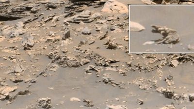 لقيت أهرامات هناك.. باحث فضاء يكتشف تمثالًا يشبه الفيل على كوكب المريخ