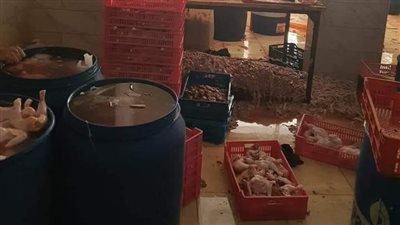 ضبط 360 كجم فراخ ولحوم فاسدة بقطاع منشأة البكاري بالهرم