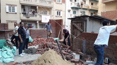 وقف أعمال بناء مخالف بشرق الإسكندرية