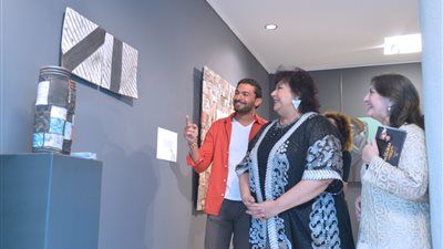 وزيرة الثقافة تفتتح معرض نتاج منحة الفائزين بجائزة الدولة بروما| صور