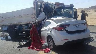 مصرع وإصابة 3 أشخاص في حادث تصادم بالطريق الدولي بالبحيرة