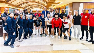 استقبال رسمي لأبطال الجمباز والتنس والرماية بعد المشاركة ببطولة البحر المتوسط 