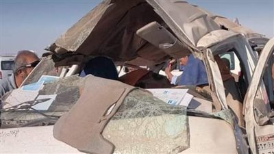 إصابة 5 أشخاص في انقلاب سيارة بصحراوي البحيرة