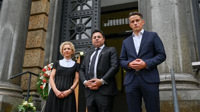 المحامي الدولي خالد أبو بكر يحضر فعالية إحياء ذكرى مقتل مروة الشربيني بعد دعوته من ألمانيا | صور