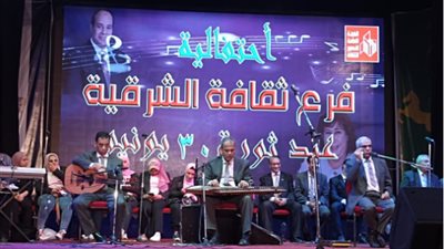 ثقافة الشرقية تواصل الاحتفال بثورة 30 يونيو