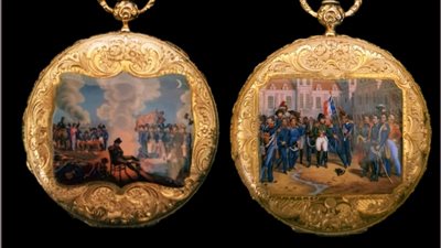 متحف المجوهرات بالإسكندرية يعرض ساعة جيب عليها لوحة لنابليون بونابرت
