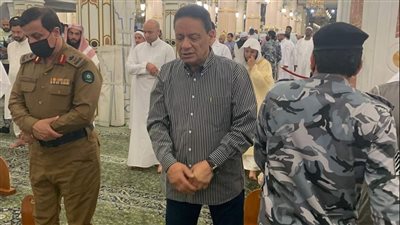 كرم جبر يلتقي خطيب المسجد النبوي الشريف في المدينة المنورة