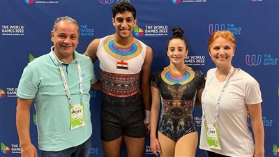 زوجي الايروبيك يحتل المركز السابع فى دورة الألعاب العالمية