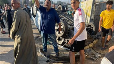 إصابة 7 أشخاص في تصادم سيارتين بالغربية | صور