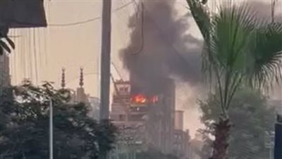 حريق هائل بشقة سكنية أمام نادي الصيد