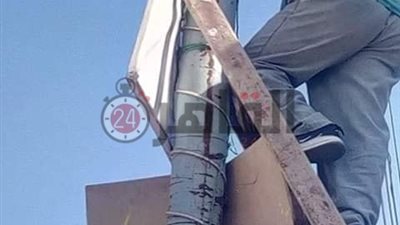 إصابة شاب سقط من علو نتيجة صعق كهربائي أثناء عمله بكفر الشيخ