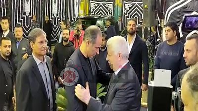 شاهد استقبال مرتضى منصور لجمال وعلاء مبارك في عزاء شقيقته (فيديو وصور)