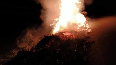 نشوب حريق هائل بالغابة الشجرية بالصالحية في قنا