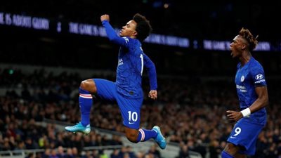 هازارد يحتفل بهدف ويليان في ديربي لندن.. وتشيلسي يرد (صور)