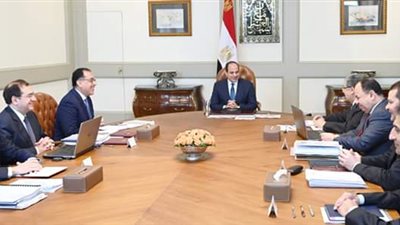 السيسي يجتمع برئيس مجلس الوزراء ووزيري الكهرباء والبترول لمتابعة المشروعات