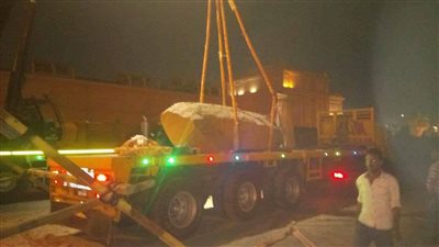 بعد إعلان نقل 4 كباش.. أول صور لنقل مسلة لـ”ميدان التحرير” في إطار خطة التطوير