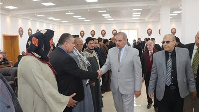 المحرصاوي يقدم واجب العزاء في الدكتور عبد الصبور فاضل عميد كلية إعلام السابق (صور)